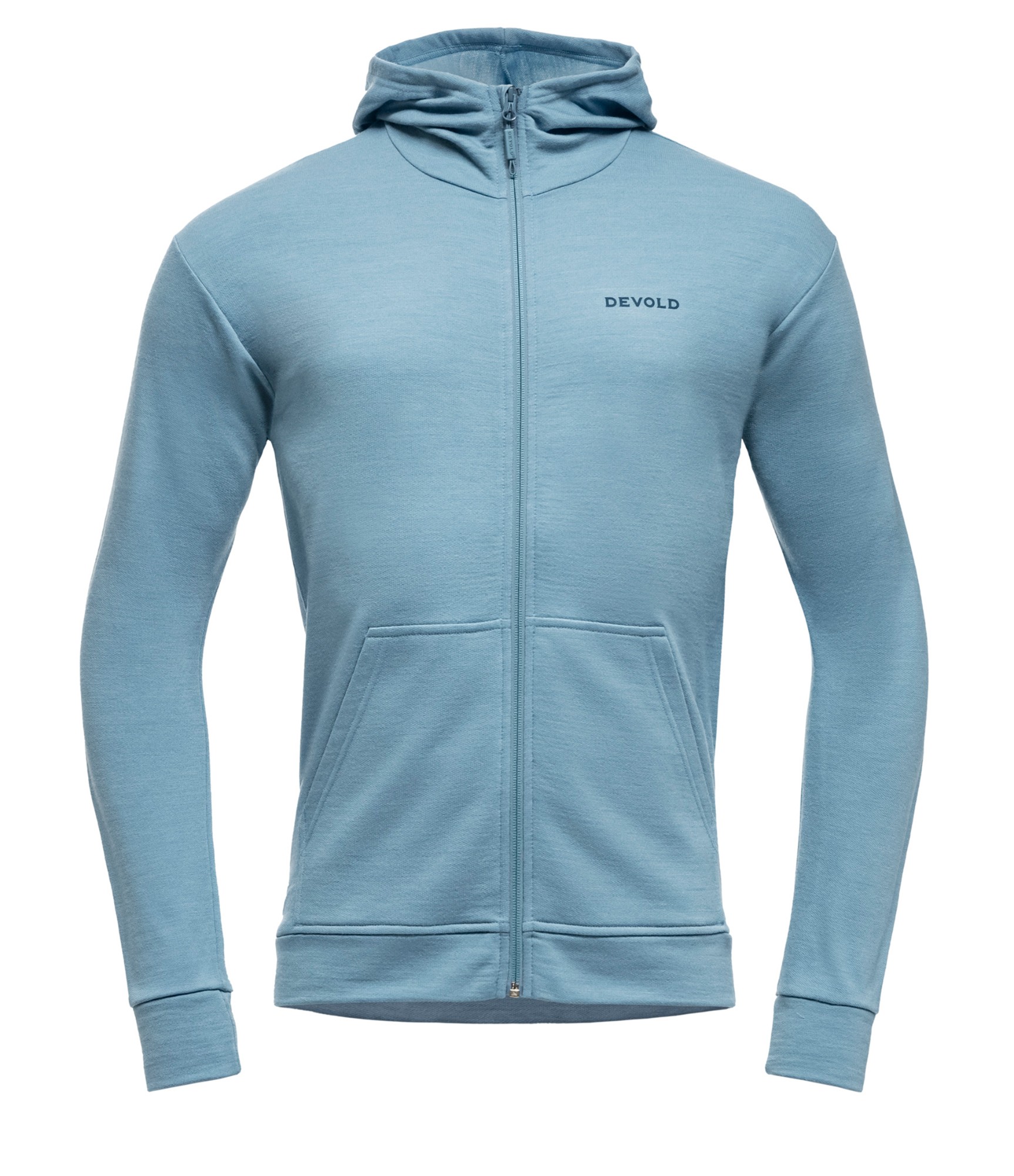 Merino vilnos džemperis vyrams su kapišonu Devold Everyday Skyblue