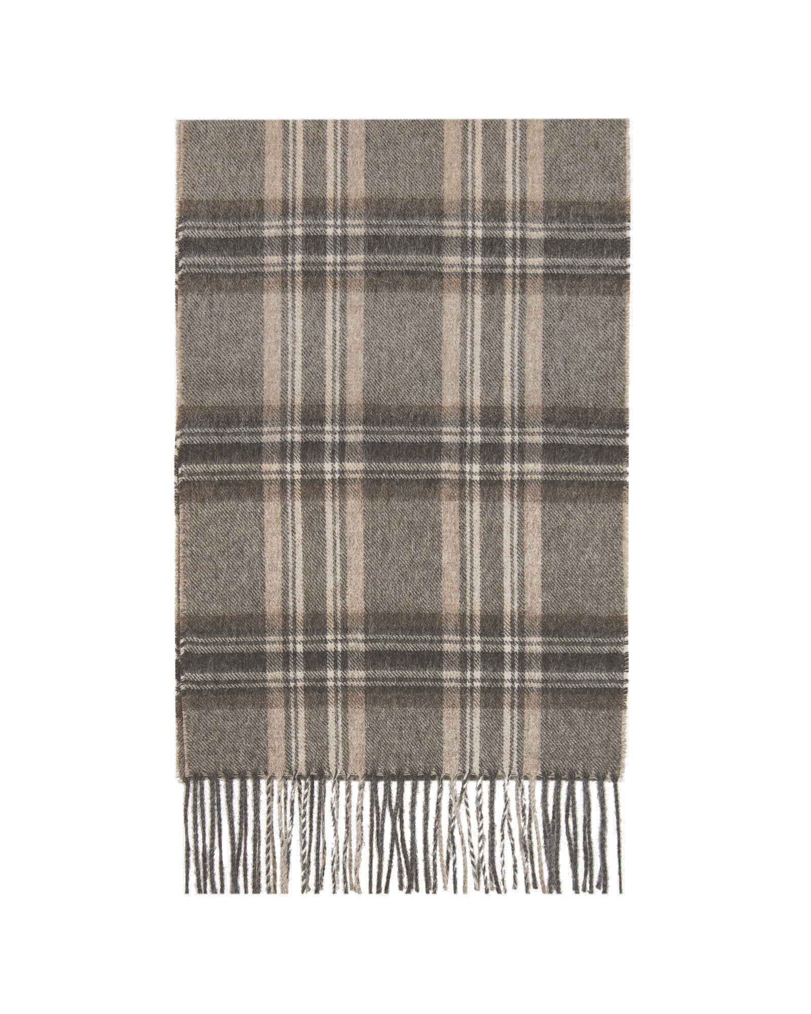 vyriškas šalikas tamsiai rudas languotas