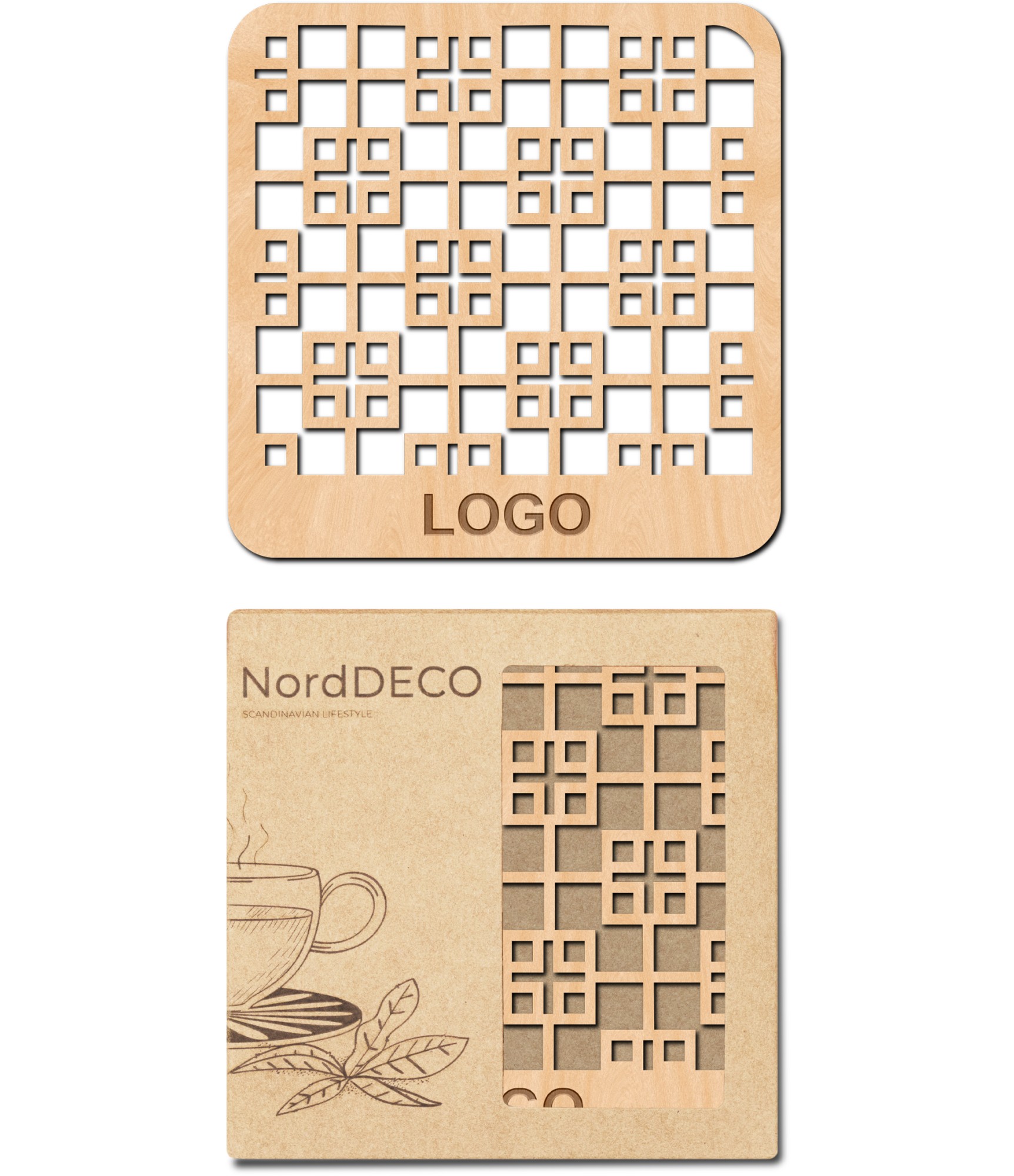 Padėkliukai Dzūkai su logotipu ir pakuotė