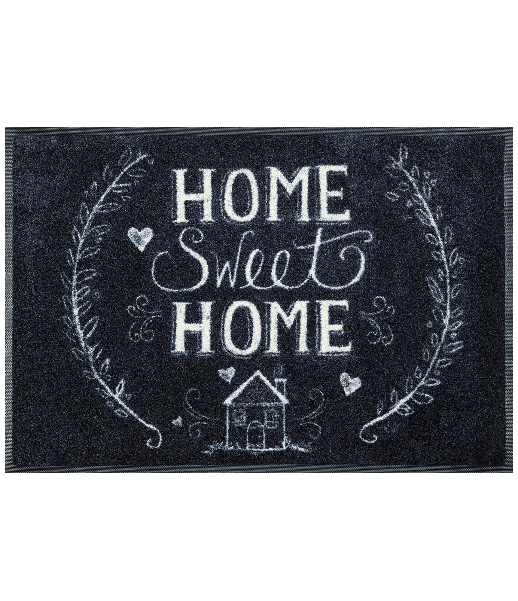 Juodas durų kilimėlis namams Chalky Home