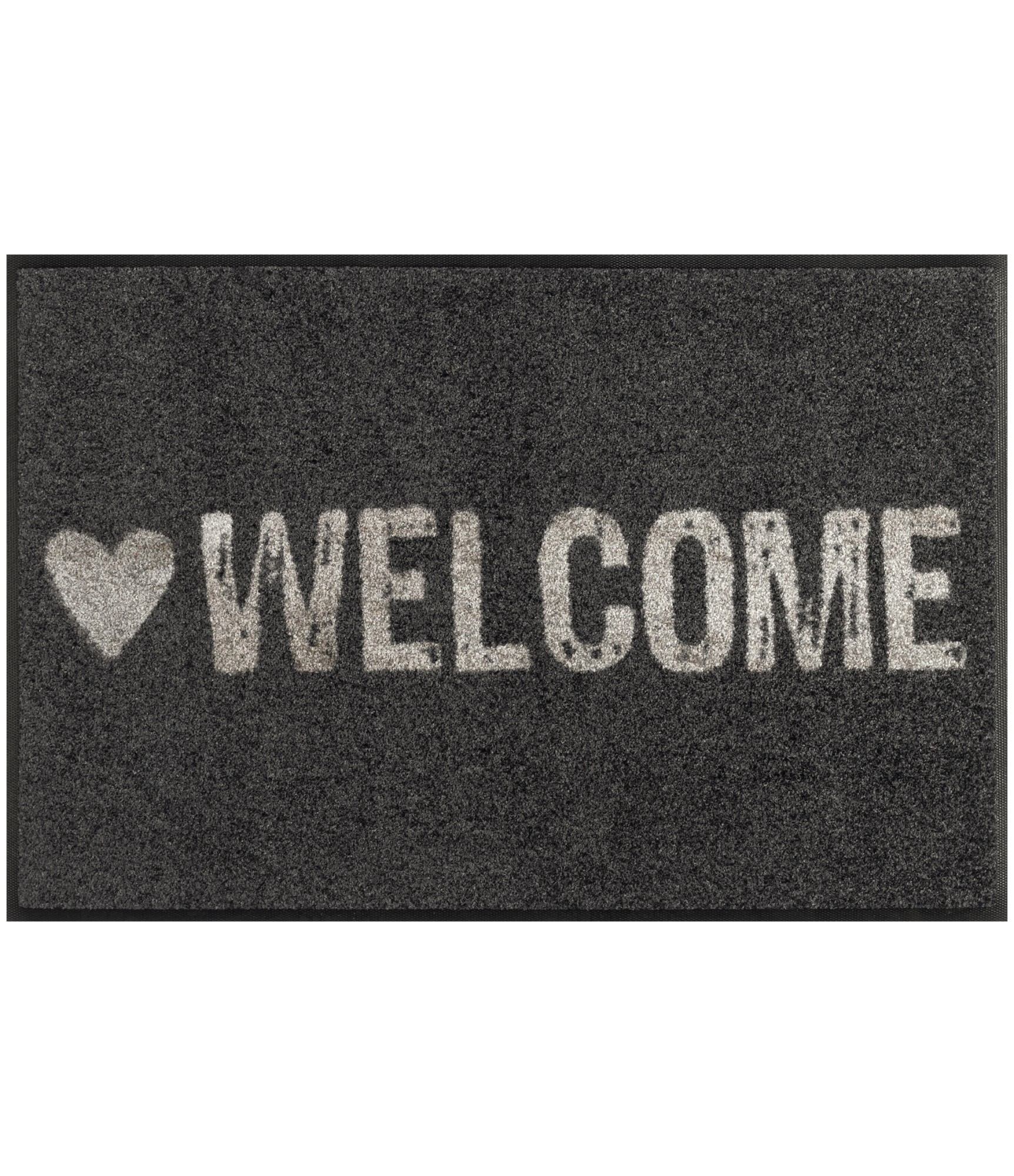 Pilkas durų kilimėlis Warmly Welcome