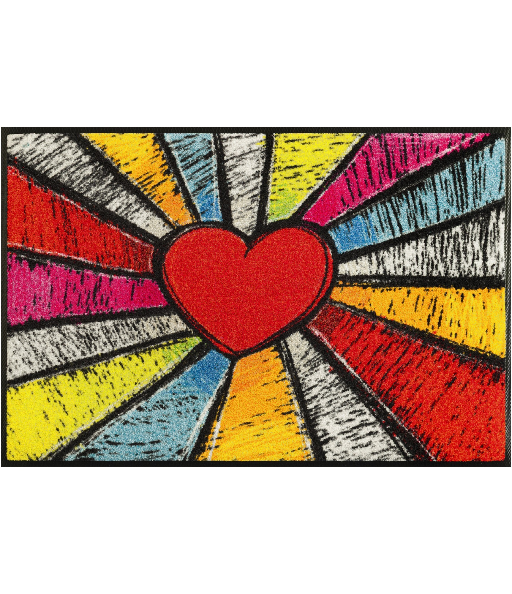 Durų kilimėlis su širdute Pop Art Heart
