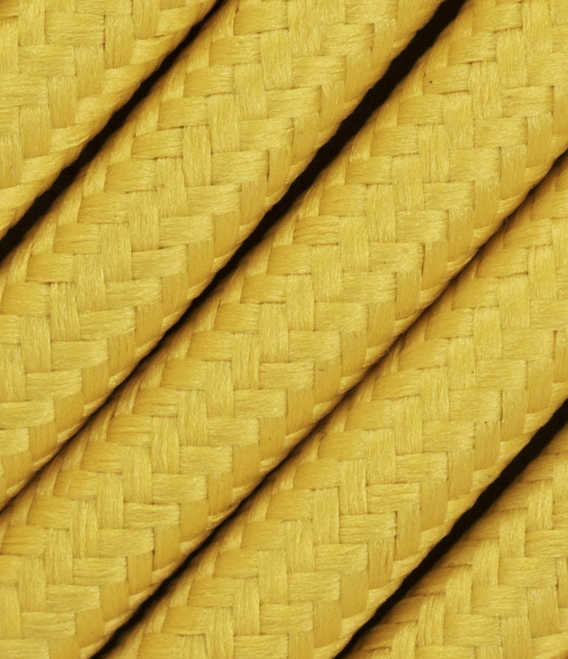 Tekstilinis kabelis 2x0,75 mm², geltonas 3