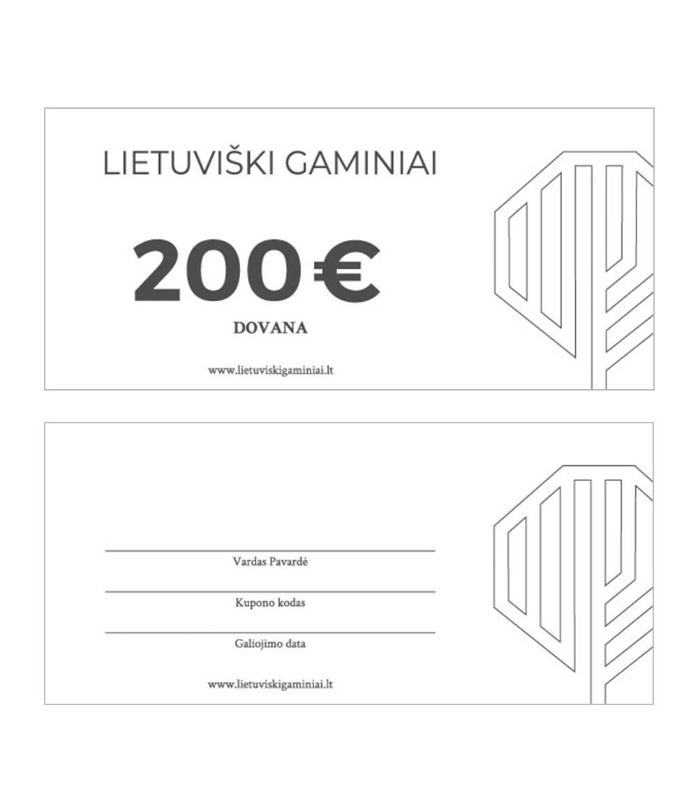 Dovanų kuponas 200 EUR vertės 1